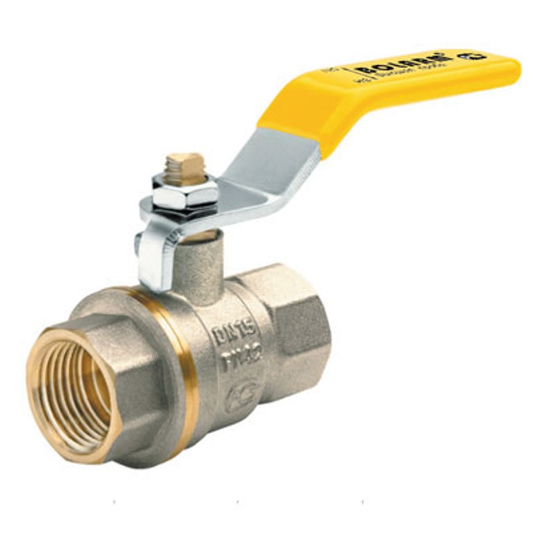 Кран шаровой BOLARM 3/4" вн./вн. ручка желтая ГАЗ,